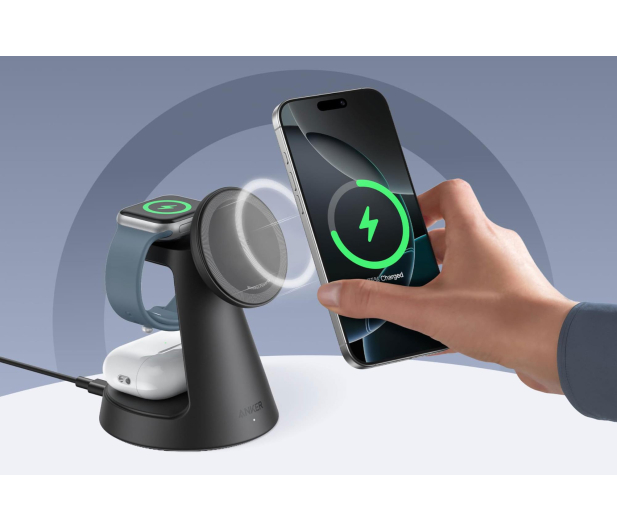 ANKER MagGo Wireless Charging Station 3-in-1 Dock Stand B25M4G11 - 1371544 - zdjęcie 3